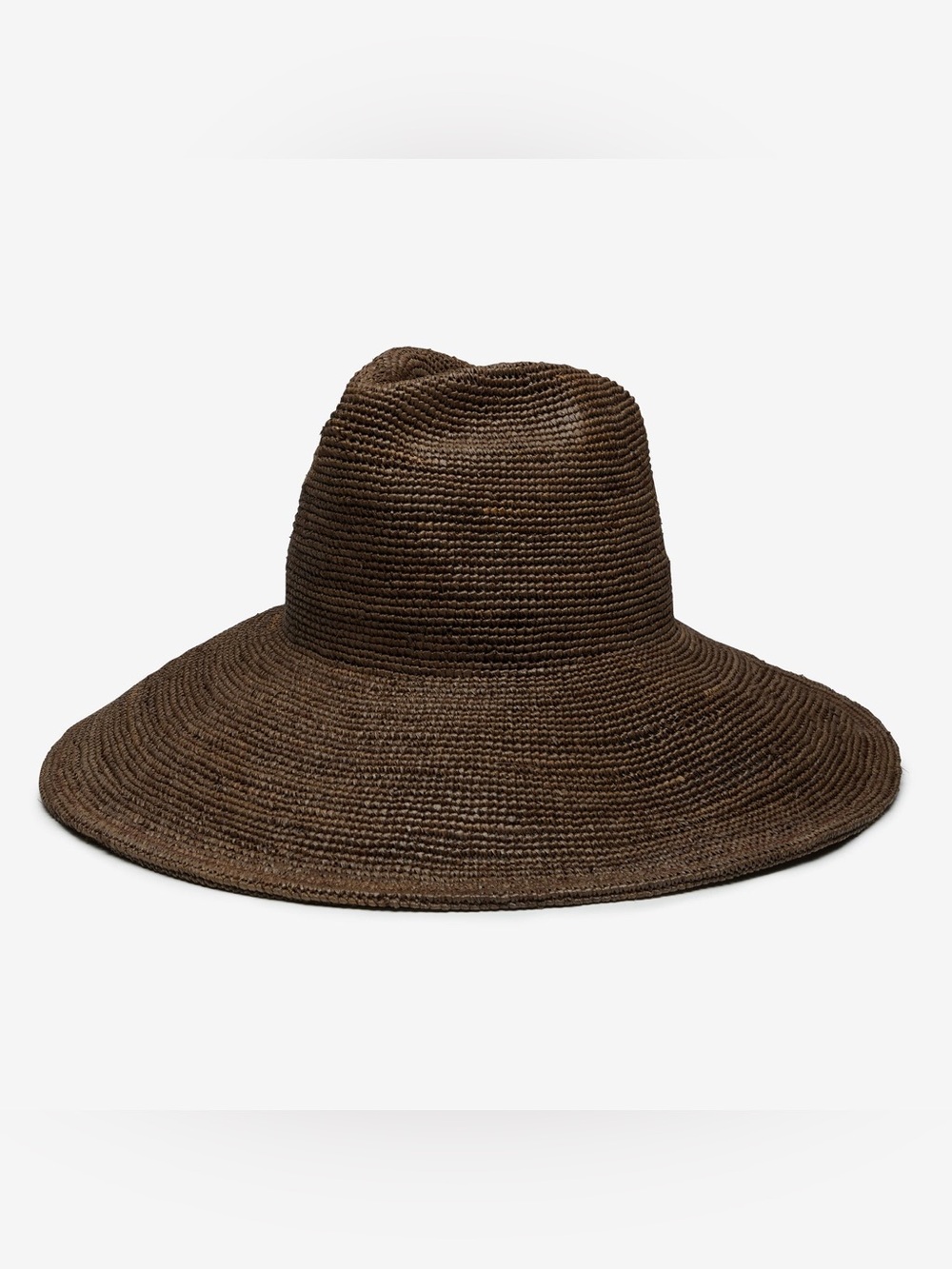 NWT Wyeth Packable Lina Waverly Wide Brim Raffia Sun Hat in Chocolate - Picture 3 of 12